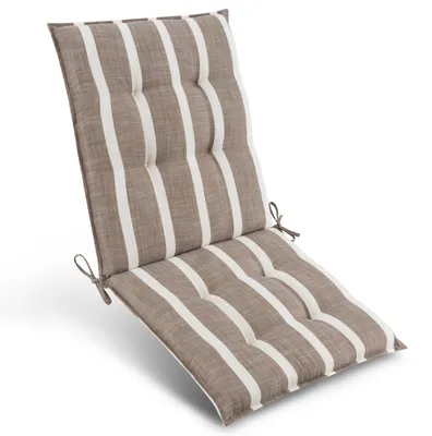 Produktbild von Beautissu Premium Niedriglehner AuflageSun-NL, 100x50cm, Beige-Weiß Gestreift