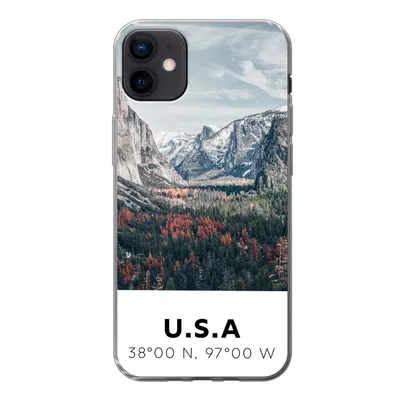 Produktbild von MuchoWow® Handyhülle Schutzhülle Hülle für iPhone 12 mini Yosemite - Amerika - Wyoming - Wald - Berge Silikon Softcase Handy Hülle - Bild