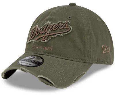 Produktbild von New Era MLB 9TWENTY Wash Distressed Denim Cap Los Angeles Dodgers olive