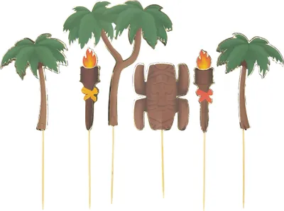 Image de Party Pickers avec motif jungle Accessoires de fête 6 pièces - Taille unique