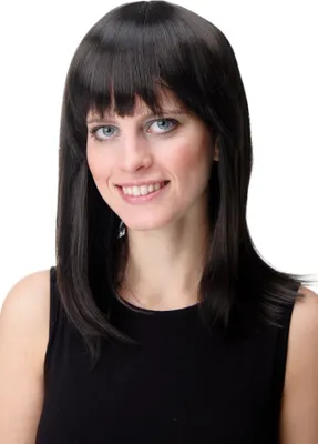 Produktbild von WIG ME UP Perücke schulterlang Pony glatt dunkelbraun 7122-4