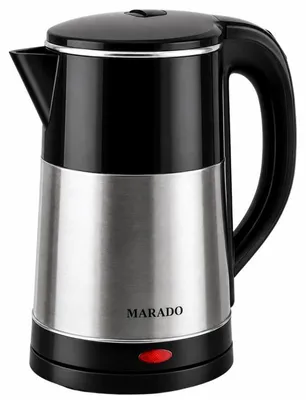 Image de Verk 07535 : Bouilloire électrique, capacité 2,5 litres, 1500 W, en acier inoxydable/noir
