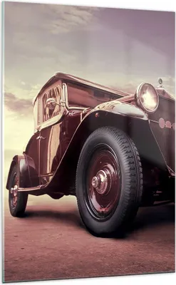 Produktbild von Bilder auf glas - Einteilig - Retro auto luxus alt - 70x100cm - Glasbilder - Wandbilder - Bilder - zum Aufhängen bereit - Wanddekoration aus Glas - Glas Bilder - Wandbild auf Glas - GPA70x100-2621