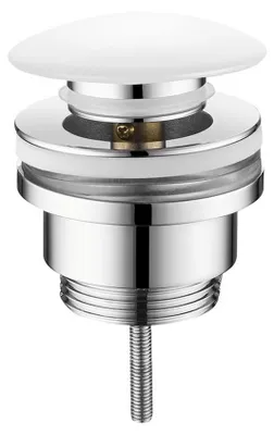 Produktbild von Sapho Waschbecken-Ablaufgarnitur 5/4", klick-klack, Keramik-Stopfen, 10-55mm, Weiß