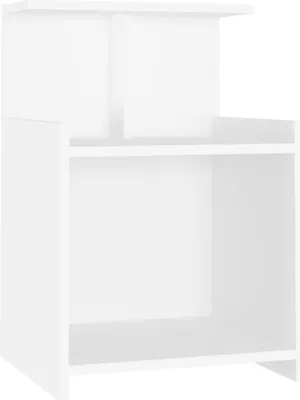 Produktbild von "2026 Aktion"2er Set Nachttisch Modernes - Nightstand/Nachtschrank für Schlafzimmer - Weiß 40x35x60 cm Holzwerkstoff DEMöbel 8571010