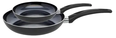 Produktbild von ELO Basic Prima Cucina Pfannenset Gepresstes Aluminium Volumenskala Induktion schwarz 2-teilig