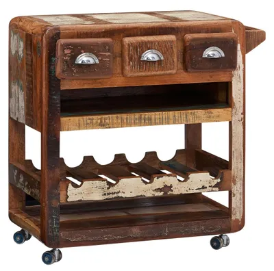 Immagine prodotto di MASSIVMOEBEL24 | tavolo da servizio in legno di Legno riciclato 78x48x85 multicolore laccato FREEZY #31