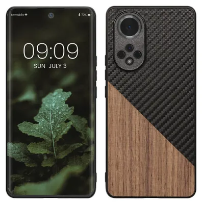 Produktbild von kwmobile Hülle kompatibel mit Honor 50 - Handyhülle - Handy Schutzhülle - Smartphone Cover - Dunkelbraun Schwarz