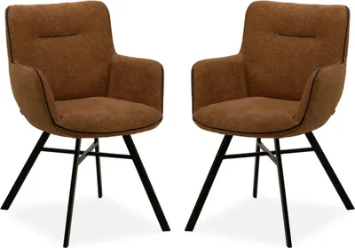Produktbild von MX Sofa Esszimmerstuhl Maisie - Cognac (2er-Set)