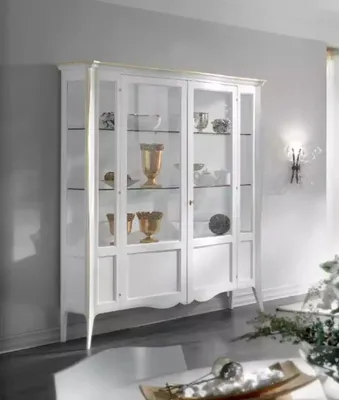 Obrázek produktu pro Vitrína Italský nábytek do obývacího pokoje skříňka klasický styl dřevo
