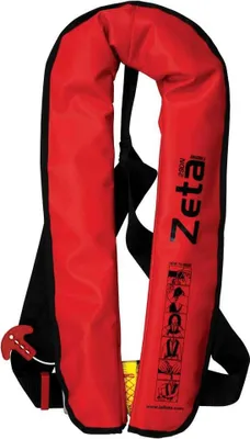 Produktbild von Zeta Automatik Rettungsweste 290N D-Ring Schrittgurt Rot Schwimmweste ISO12402-2