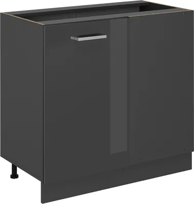 Obrázek produktu pro Rohová skříňka Vicco R-Line Antracitový vysoký lesk 86 cm bez pracovní desky, Model 54105