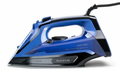 Produktbild von Taurus Quios 3000, Trocken- & Dampfbügeleisen, Keramik-Bügelsohle, 200 g/min, Schwarz, Blau, 45 g/min, 0,29 l