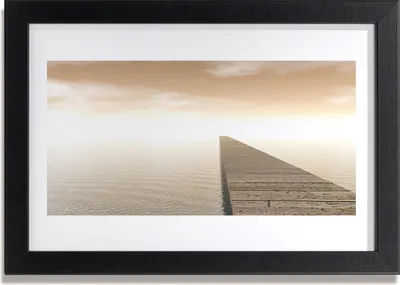 Produktbild von Bild 30x20 MDF-Rahmen Wandkunst Meerpier Architektur