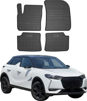 Productafbeelding van 2018-2025 DS DS3 Crossback E-Tense, rubberen vloermatten, zwart, 4-delig
