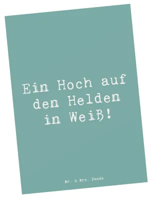 Produktbild von Mr. & Mrs. Panda Postkarte Spruch Arzt Held - Meeresbrise - Geschenk, Grußkarte, Bedanken, Postkarten, medizinisches Fachpersonal, bildkarte, einzelkarte, Geschenkidee