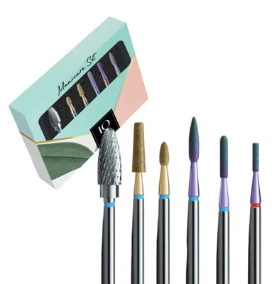 Produktbild von Set mit 6 Fräsern für Hybrid-, Gel-, Acryl- und Nagelhautbehandlungen – Expert Pro