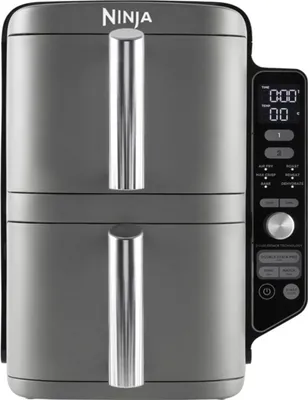 Image de Ninja SL400EU Friteuse double 9,5 l 2470 W Friteuse à air chaud Noir, Gris