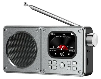 Obrázek produktu pro Multifunkční přehrávač s Bluetooth, digitální rádio, FM, diktafon a přenosné reproduktory pro domácnost i venkovní použití