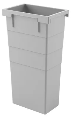 Image de Seau intérieur Hailo 1222549 gris clair 20 litres 269 x 176 x 500 mm