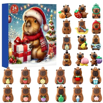 Produktbild von Capybara Adventskalender 2026 24 Tage Weihnachten mit 3D Figuren
