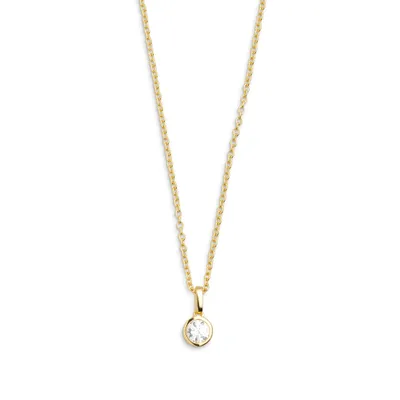 Produktbild von Xenox XS7283G Kette mit Anhänger Silver Circle Zirkonia Gelb-Gold