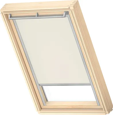 Produktbild von VELUX Original Verdunkelungsrollo für VELUX dachfenster FK08, Hellbeige, Grauer Führungsschiene