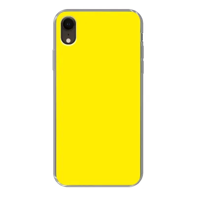 Produktbild von MuchoWow® Handyhülle Schutzhülle Hülle für iPhone XR Gelb - Zitrone - Neon - Farben Silikon Softcase Handy Hülle - Schutzdeckel