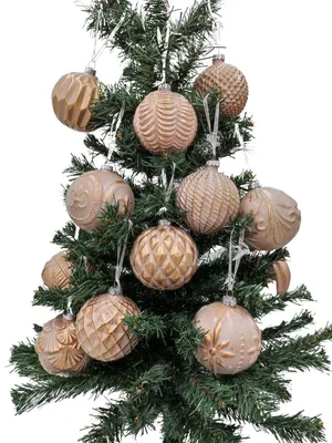 Produktbild von 12 Glas-Weihnachtsbaumkugeln 8cm Christbaumschmuck Weihnachtsdeko Baumschmuck