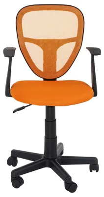 Produktbild von Schreibtischstuhl Kinder STUDIO ergonomisch, Orange - Kinderschreibtischstuhl für Kinderzimmer, drehbar und höhenverstellbar mit Armlehnen, atmungsaktiver Meshbezug [max. Belastbarkeit 100 kg]