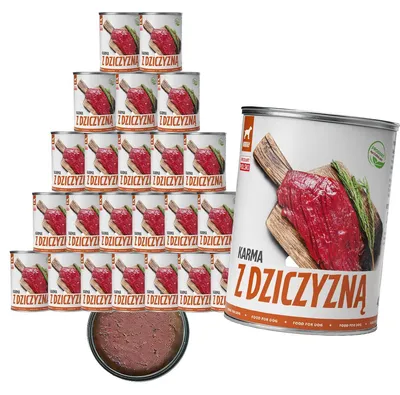 Produktbild von Tuftuf | Feuchtfutter für Hunde - 24x400g - Wildfleisch - Nassfutter - 77% Feuchtigkeit