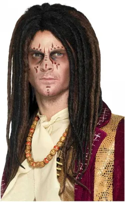 Produktbild von Voodoo Dreadlock Perücke als Rastafari Kostümzubehör für Halloween und Karneval