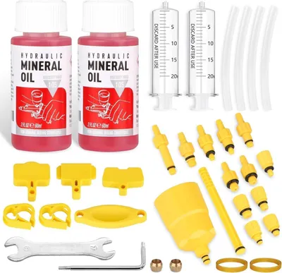 Zdjęcie produktu dla Zestaw do odpowietrzania Zestaw z mineralnym płynem hamulcowym do hydraulicznych hamulców tarczowych