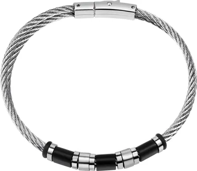 Produktbild von V Armband Edelstahl 21cm Silbergrau 346060060
