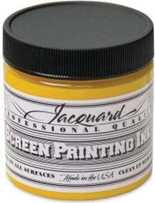 Produktbild von Jacquard Siebdruckfarbe 118 ml Gelb - Textilfarbe für kreatives Spielzeug