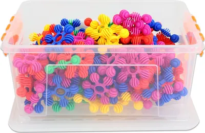 Produktbild von Betzold, Kreativ Steckblume, 160tlg., Lernspielzeug, Bausteine, Steckspielzeug