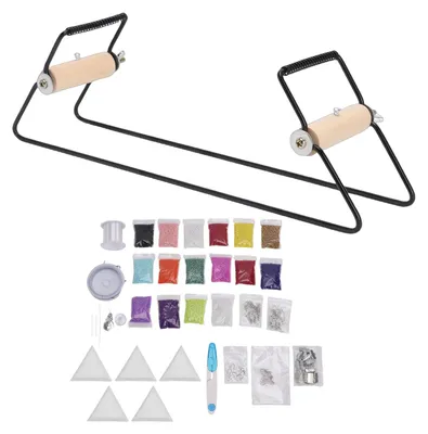 Perlenwebstuhl-Set für Schmuck, mit Zubehör, für Armbänder & Ketten
