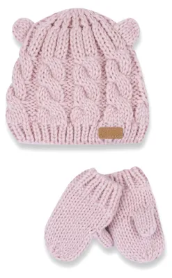 Productafbeelding van Chicco baby-set voor meisjes, bestaande uit een muts en handschoenen