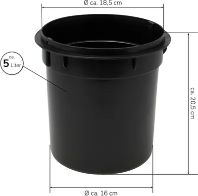 Zdjęcie produktu dla bremermann pojemnik na kompost 5 litrów biały z filtrem z węglem aktywnym