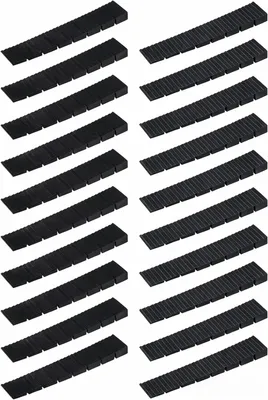 Produktbild von 20er Set Möbelkeile 8 x 20 x 100 mm - Kunststoffkeile mit integrierten Sollbruchstellen und 8 Segmenten pro Keil, Höhenverstellung von 2-8 mm