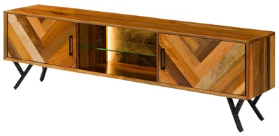 Immagine prodotto di MASSIVMOEBEL24 | Mobile Tv in legno di legno riciclato 200x40x56 laccato naturale AVIGNON #101