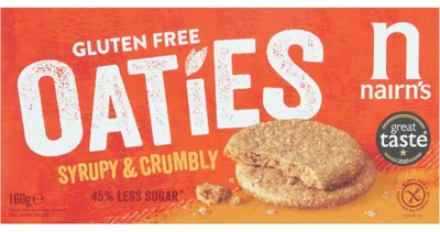 Image de Nairns Biscuits d'avoine complets à faible teneur en sucre et sans gluten (160g), 105612
