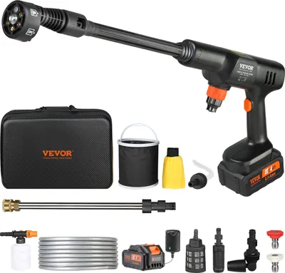 Produktbild von Akumulatorowa myjka ciśnieniowa VEVOR Bezszczotkowa myjka ciśnieniowa Pistolet natryskowy Pistolet myjki ciśnieniowej (21 V, 50 bar, do mobilnego czyszczenia i nawadniania, 3,5 l/min, z akcesoriami, dysza 0°~40°)