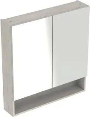 Produktbild von Geberit Selnova Square - Spiegelschrank 850x788x175 mm, 2 Türen, helles Nuss Hickory 501.271.00.1
