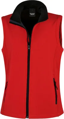 Produktbild von Result Core R232F | Damen Printable Soft Shell Bodywarmer - Farbe: Red/Black - Größe: L