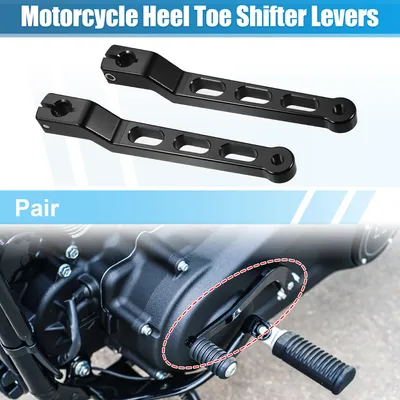 Image de Paire Noir Moto Talon Orteil Changement Leviers pour Harley Davidson