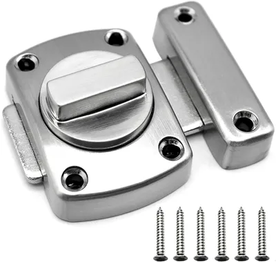 Productafbeelding van Deurslot, roestvrijstalen anti-diefstal beveiliging, 54 x 40 x 13.5 mm, inclusief 6 schroeven, zilver