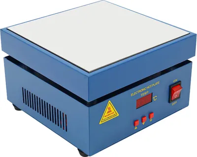 Produktbild von Vorheiz-Lötstation - Elektrische Heizplatte - Für PCB-Rework - Für PVC-Heißsiegelfolien - Blau