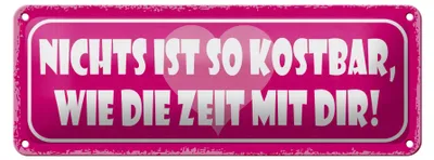Produktbild von Blechschild Spruch 27x10cm nichts kostbar wie Zeit mit dir Dekoration