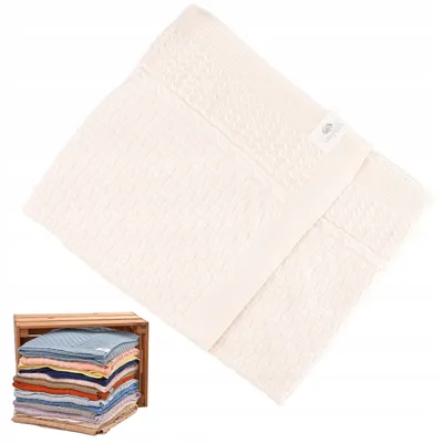 Produktbild von Snuglytots Babydecke Zopfmuster Ecru Baumwolle 90x100 cm